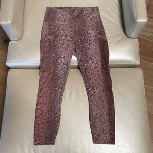 Fabletics cheetah print leggings size extra small power hold high waisted
